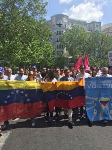 Berzal en manifestación Venezuela